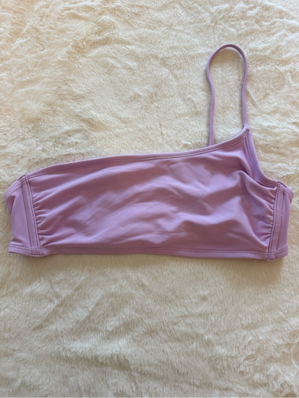 Lavender One-Shoulder Bandeau Top - Women Bikini Top